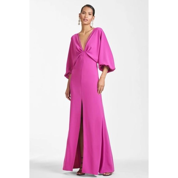 SACHIN & BABI GABBY GOWN MAGENTA - Picture 1 of 8